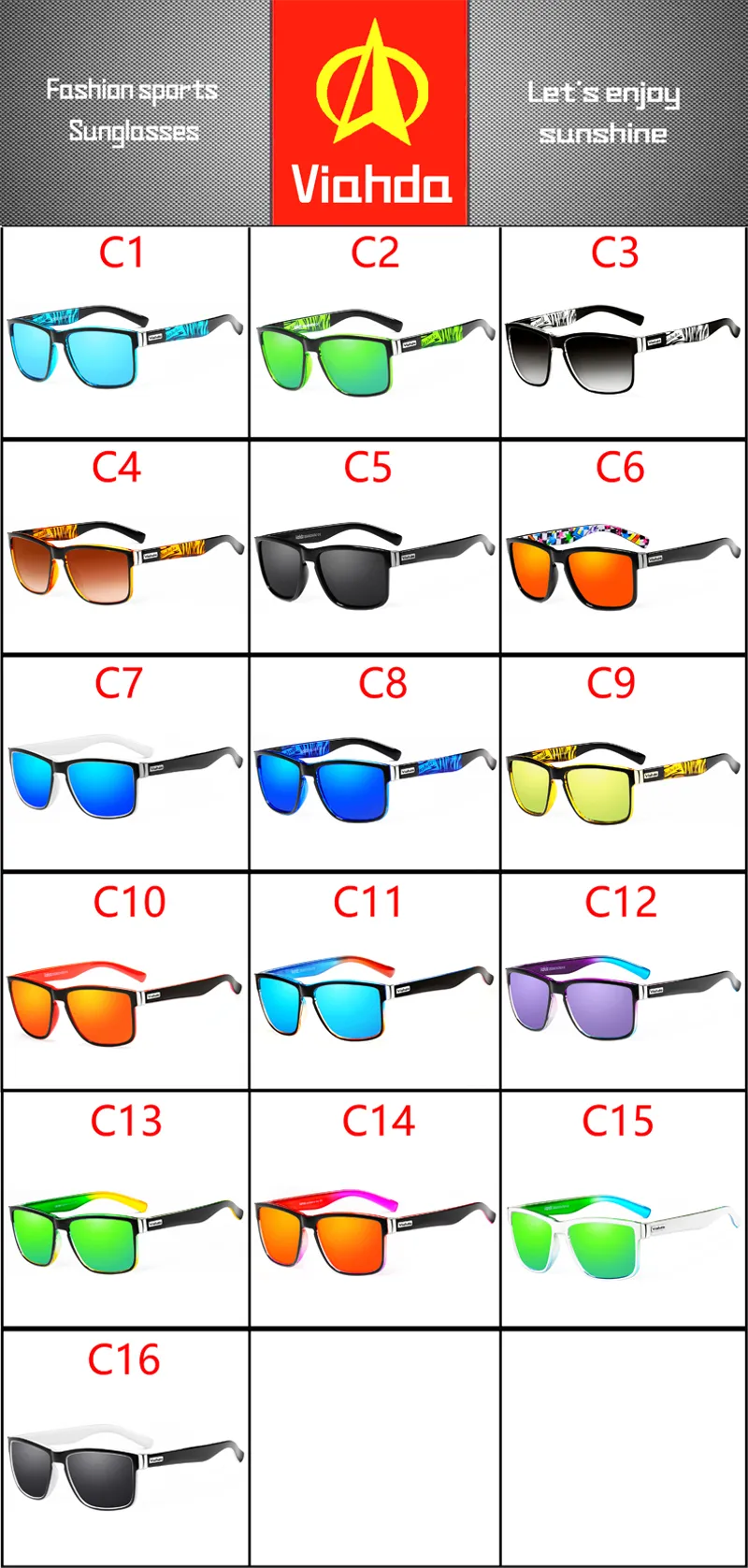 Viahda نظارات شمسية رياضية للرجال نظارات شمسية للنساء ترافيل Gafas