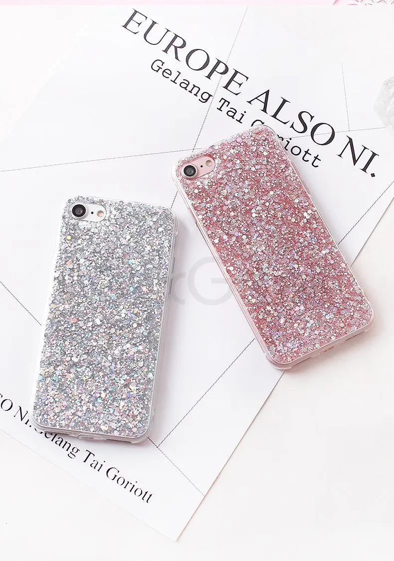 Bling Glitter Silicone Téléphone Cas Pour Huawei P20 Pro P30 Lite Mate 10 20 X P10 Plus P Smart 2019 30 Paillettes Couvre Fundas Hoesje