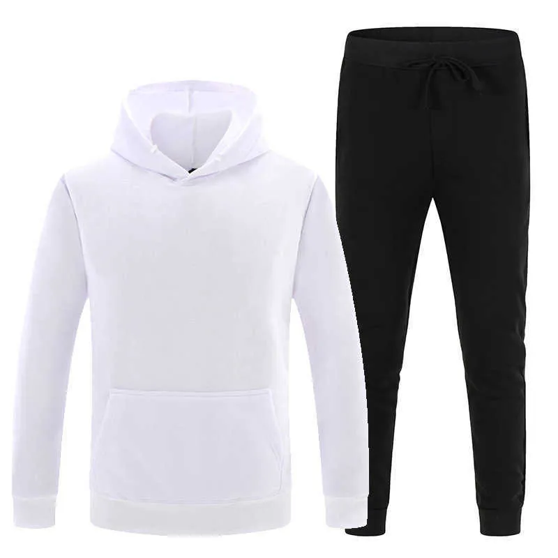 da uomo Drop Shipping Felpe con cappuccio + Pantaloni Harajuku Abiti sportivi Felpa con cappuccio casual Set Felpe Set da 2 pezzi Tuta Plus 3XL Y0831