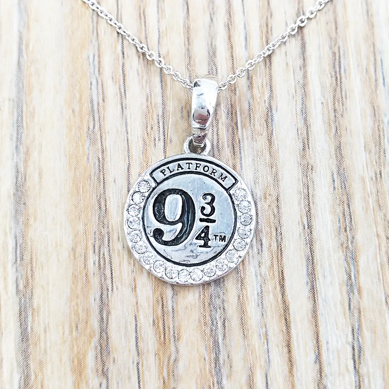 Charms sieraden maken Hary Poter Platform 9 3 4 925 Sterling zilveren koppels sierlijke kettingen voor vrouwen mannen meisje jongens sets pend266D