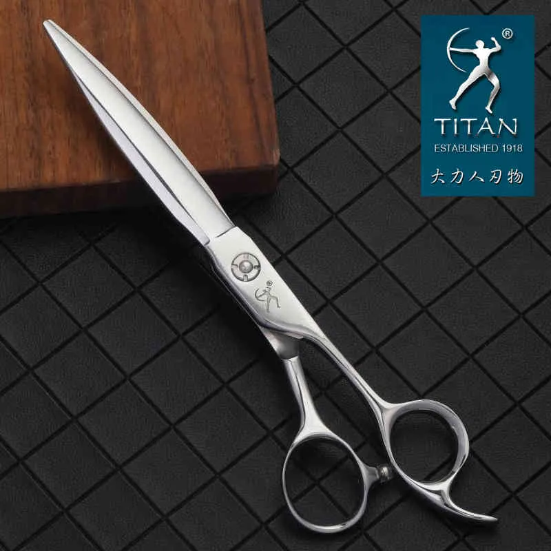 Titanprofessional frisör 7 tumsskärning sax, VG10 Japanstainless Steel Salon Barber Tool