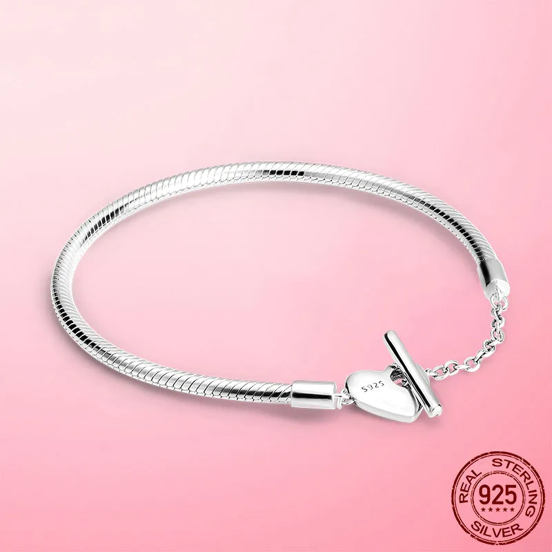 925 Sterling Silver Me Armband Lämplig för charmpärlor Fashionabla Infinite Knot Luxury Smyck för Women261T6510358