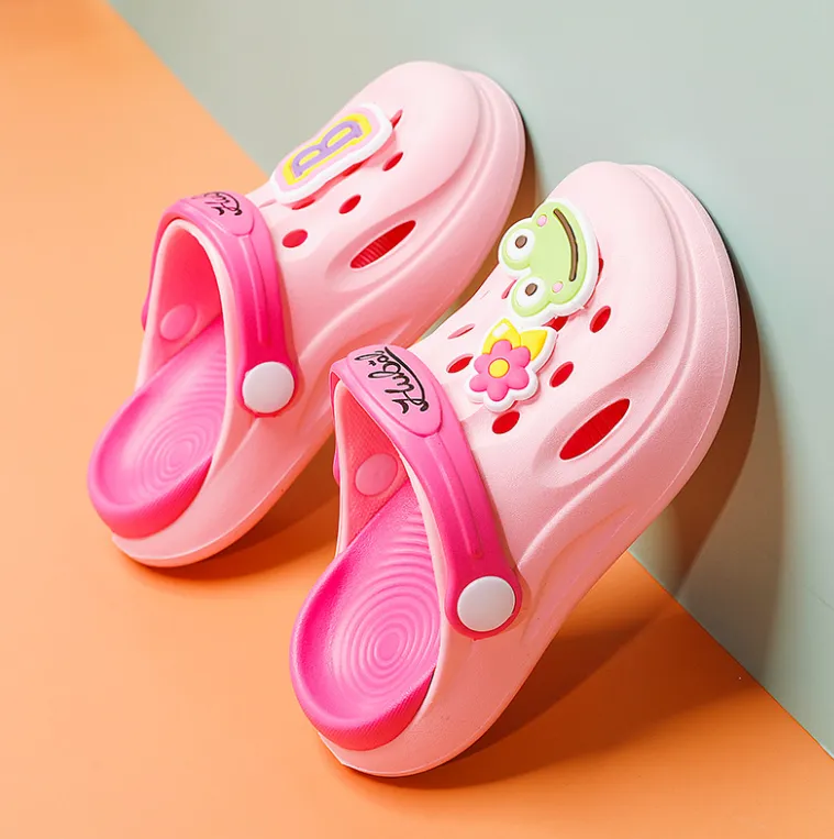 Baby Slipper Women's Soft Bottom Non-Slip Boys' and Girls' Hole Closed-Toe Slippers Beach Shoes