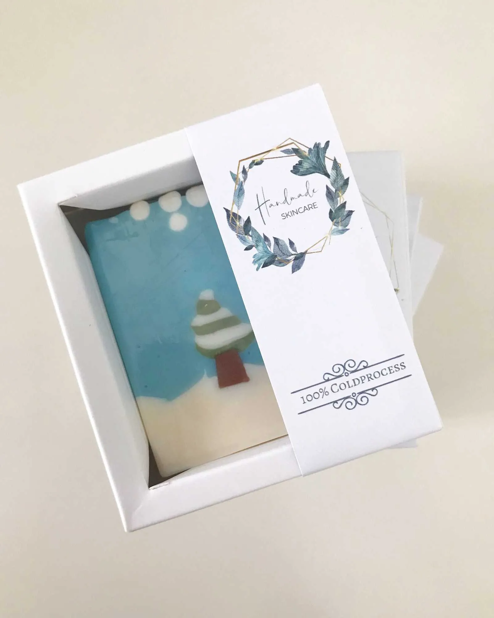 50 pçs / lote de papel branco caixa de embalagem de sabão com cintura wrapper presentes de casamento para hóspedes embalagem para caixas de presente de sabão artesanal 211014