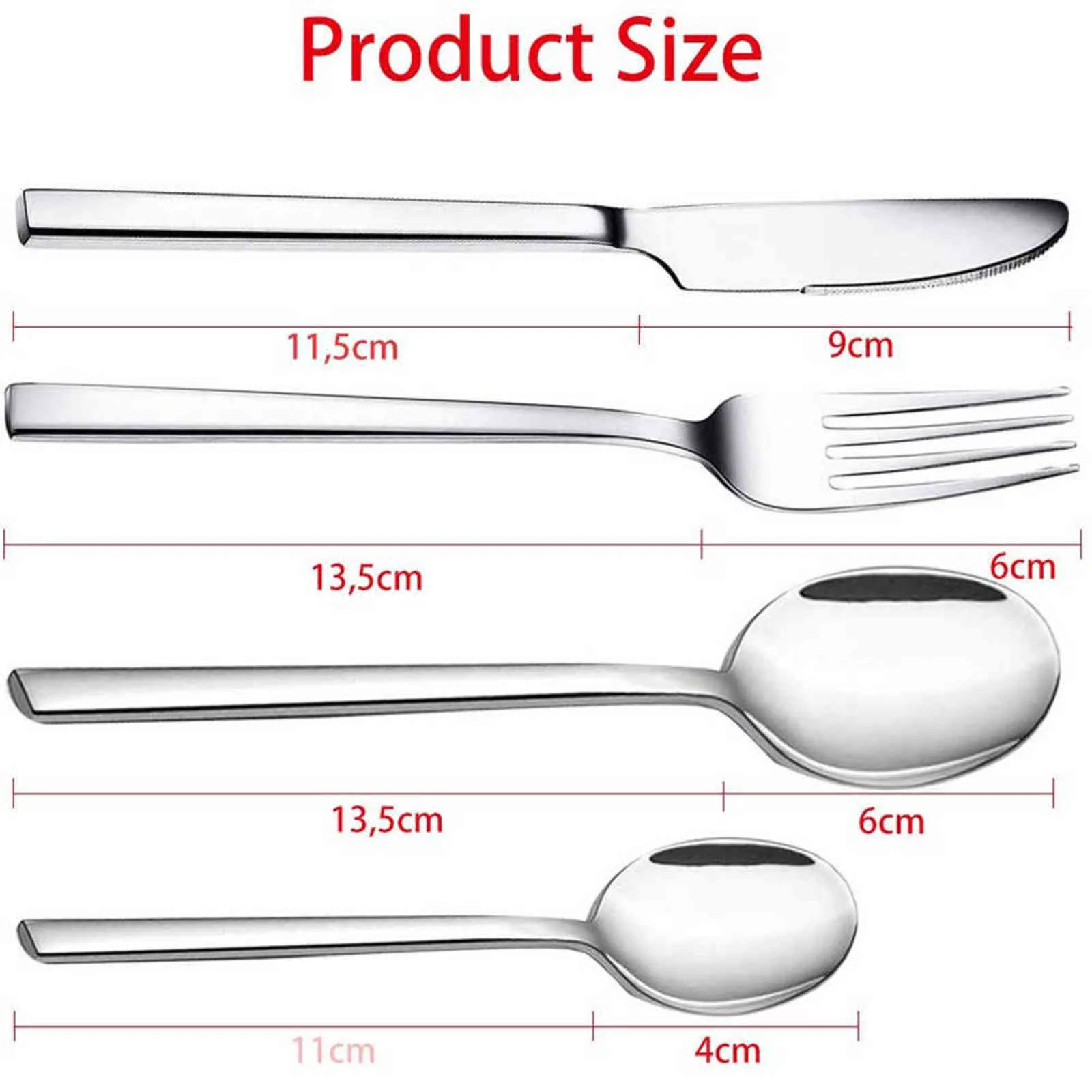 24/silverware bestick set porslin dinnerware set 18/0 rostfritt stål kniv gaffel sked kök västra diskmaskin säkra 211112