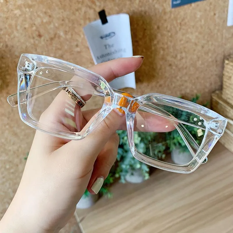 Okulary przeciwsłoneczne Modne okulary czytania Kobiety na receptę ponadgólny kwadrat duży soczewki optyczne żeńskie okulary modne okulisty dama 2019