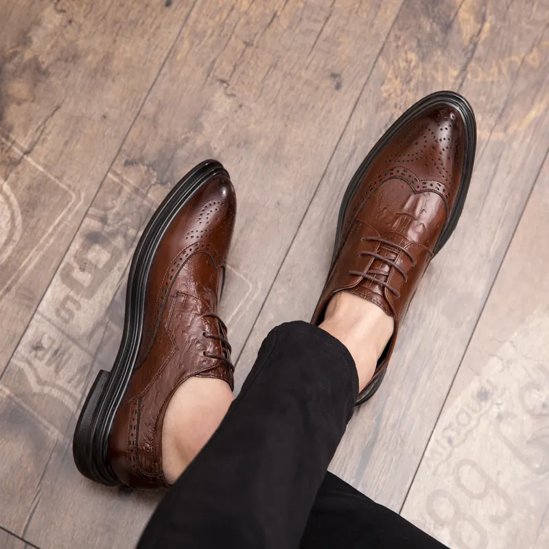 Fashion Flat Wear-resistant Gentleman Shoes Men Casual Brand Non-slip Slippers High Quality Men's Bullock Formal