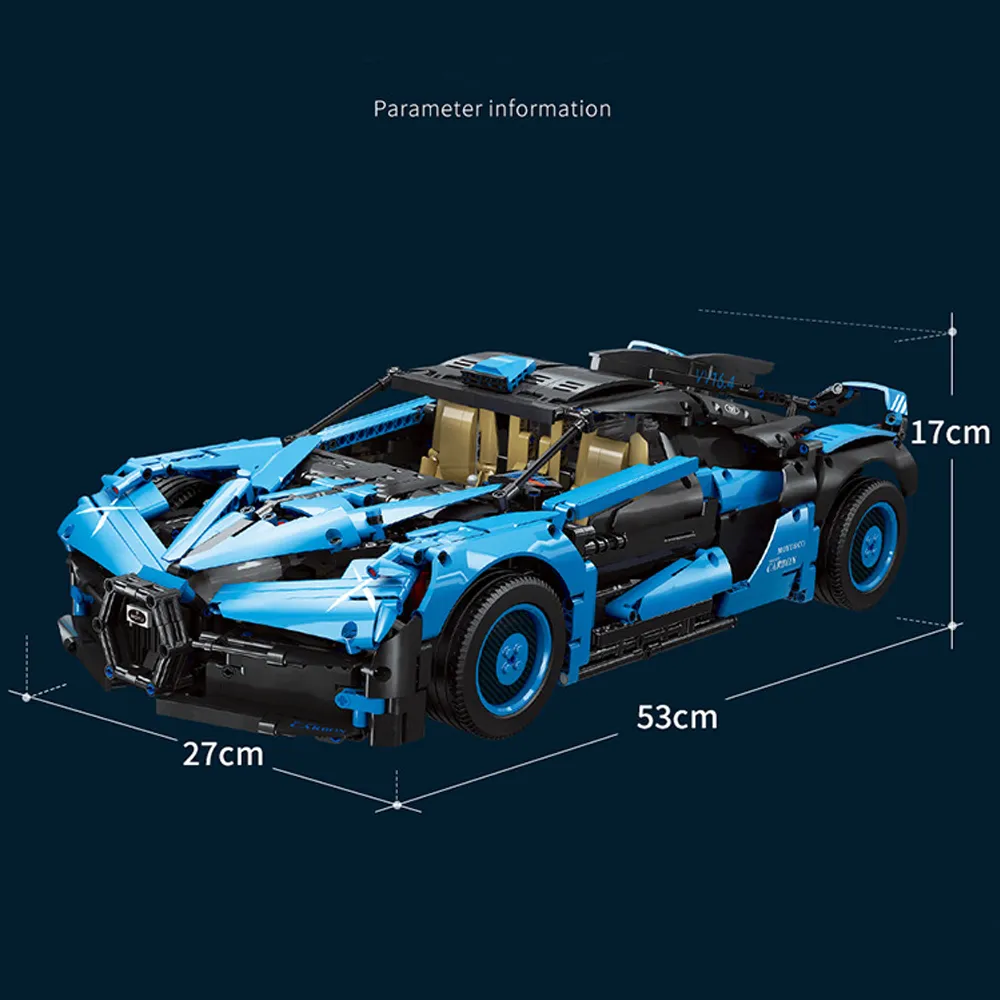 الخبير الإبداعي عالية التقنية بوجاتي سوبر سباق الرياضة سيارة moc وحدات بناء كتلة نموذج التقنية لبنة الصبي لعبة my88008