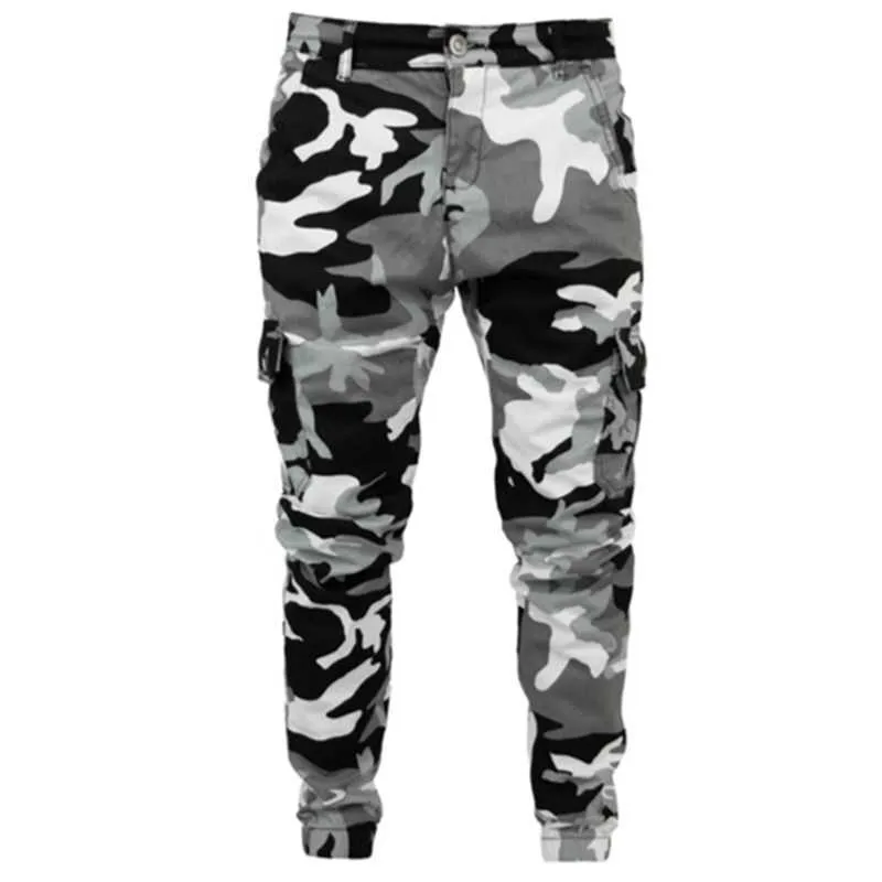 Mens Skinny Jeans High Quality Pencil Casual Men Camouflage Military Pants Comfortable Cargo Trousers Camo Jeans Hip Hop Jogg X0621