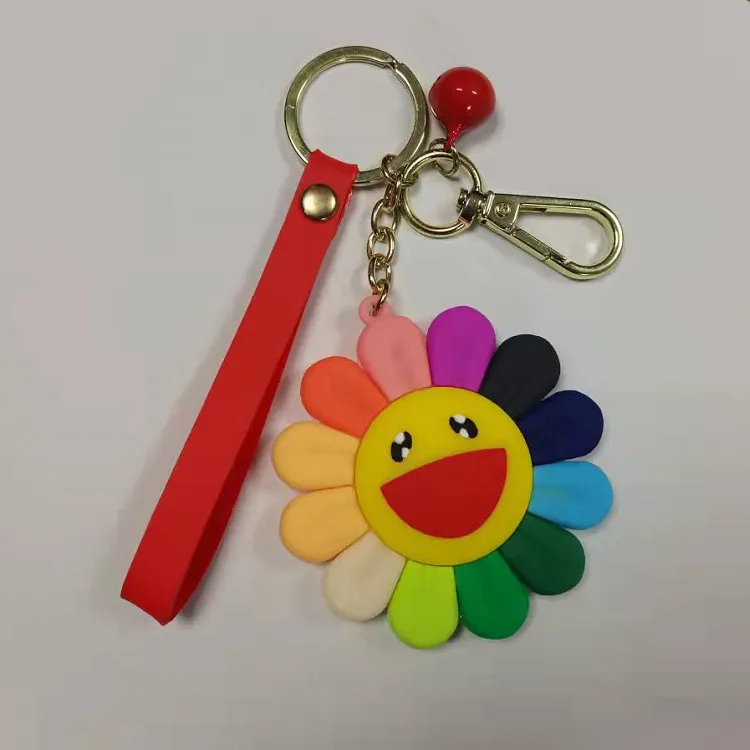 Creative Cute and Practical Colorful Sunflower Key Chain Lovers Key Chain Bag Pendant Gift