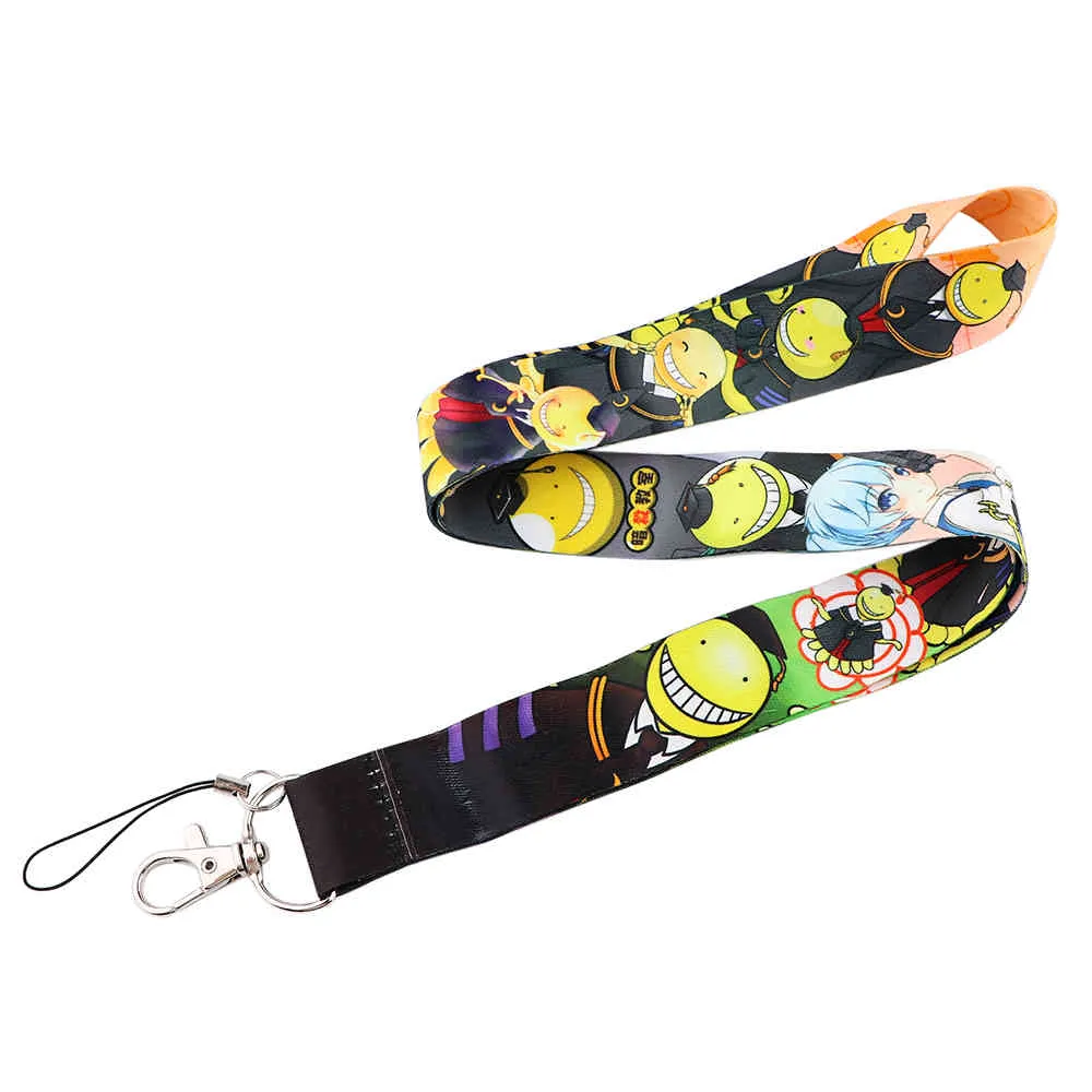 10 stks / partij J2607 Anime Classroom Lanyard Sleutelhanger Lanyards voor Keys Badge ID Mobiele Telefoon Touw Halsbandjes Accessoires Gift