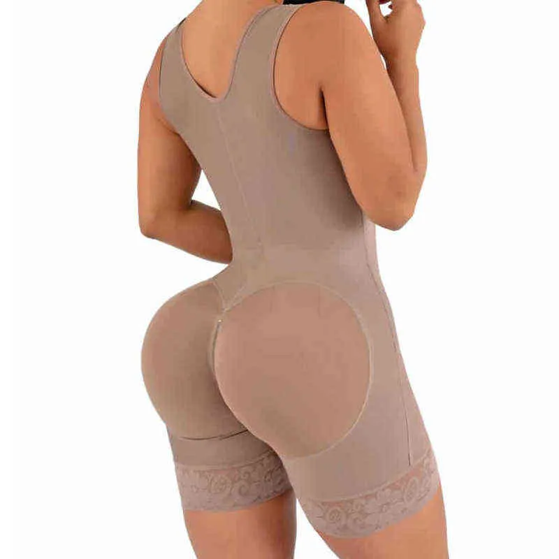 Frauen 3-Brust Gürtel BH Shaper Spitze Abnehmen Shorts Bodyshaper Frauen Hause Tragen 211218