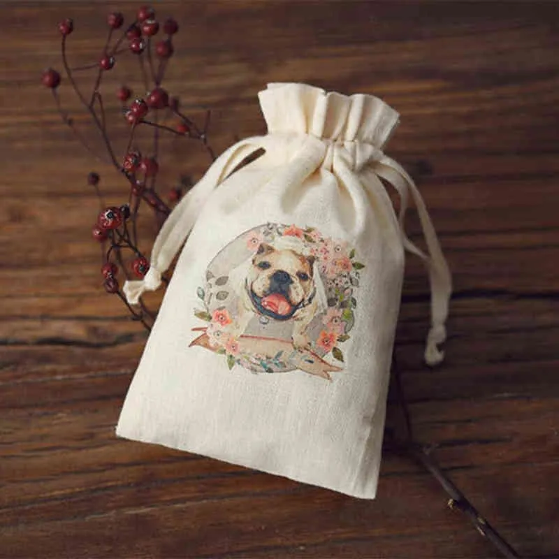 / Drawstring 린넨 가방 사탕 귀걸이 작은 보석 주머니 사용자 정의 색상 포장 선물 가방 파우치 H1231