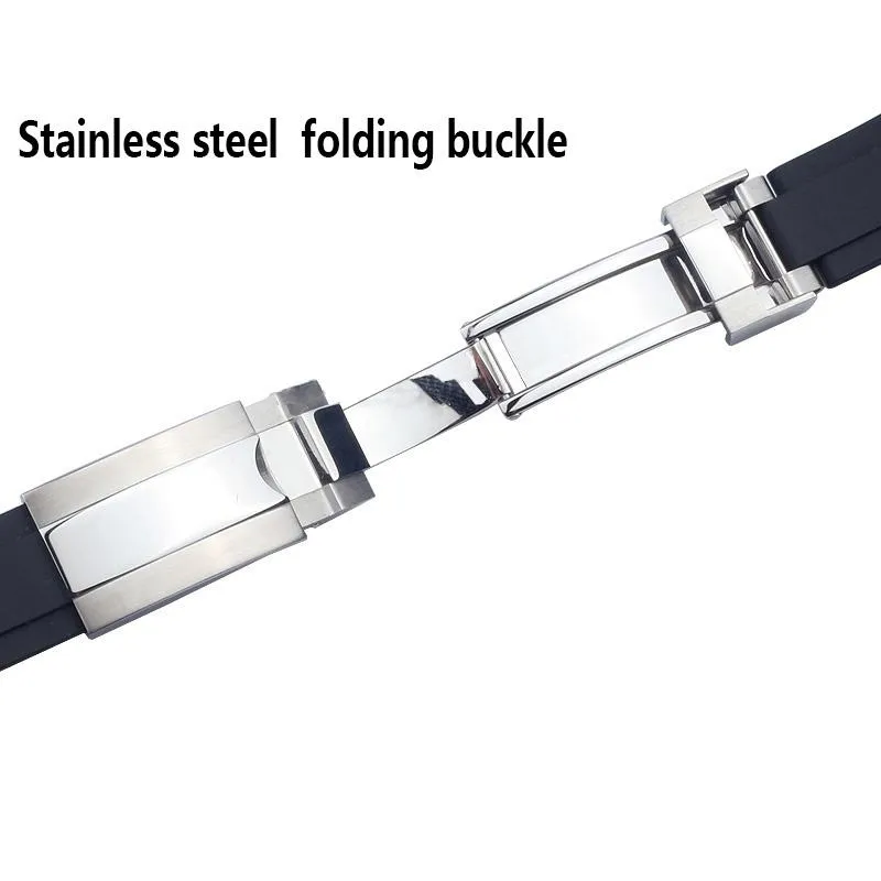 Bracelets de montre bracelet en caoutchouc de haute qualité pour bracelet 20mm 21mm noir bleu vert bracelet de montre en silicone étanche Bracelet229g