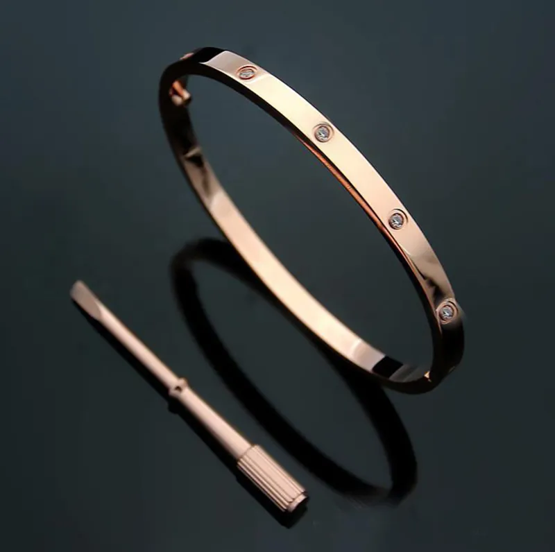 4mm tunn titanstål armband armband mode kvinnor män 10 sten armband armband avstånd smycken med presentpåse storlek 16-19cm278k