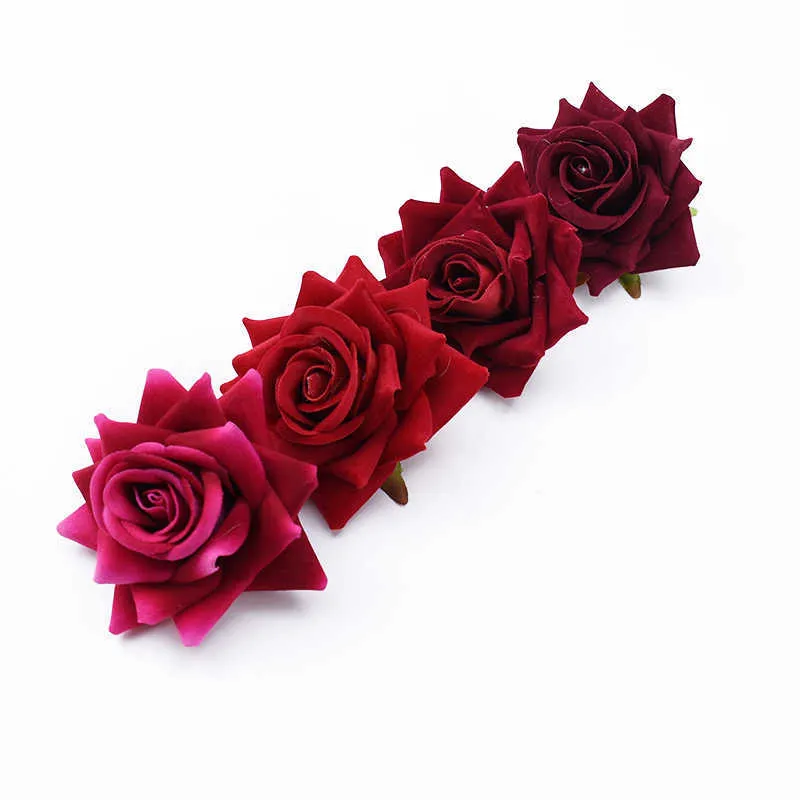 5/10 pz orsacchiotto di rose piante finte matrimonio decorativo fiori Artificiali ghirlanda accessori da sposa liquidazione decorazioni la casa Y0630