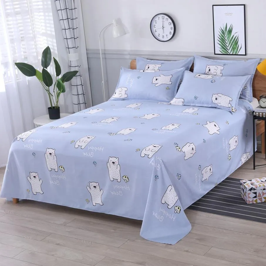 Oso Polar textil ropa de cama sábana colchón de alta calidad cubierta de polvo dormitorio colcha hogar sin funda de almohada F0138 210420
