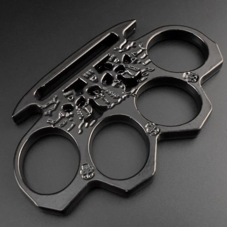 Metal Knuckle Duster Self-defense Four Fingers Fist Buckle Finger Tiger Fitness Outdoor Safety Pocket EDC Tool