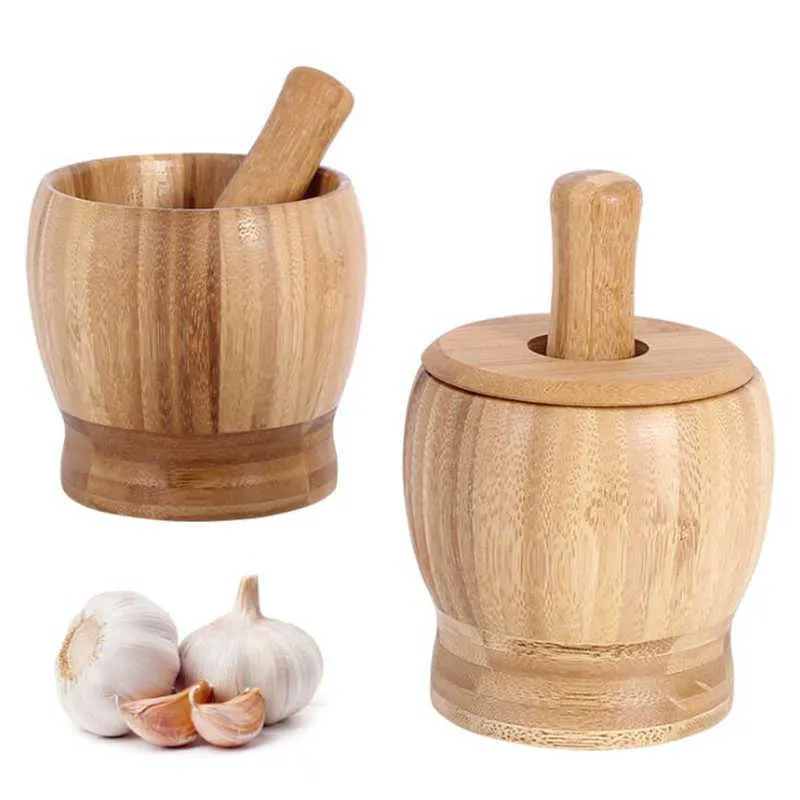 Spice Crusher Resin Bowl Mortar Pestle Pepper Herbs Grinder Garlic Mixing Press Kitchen Tools 210712