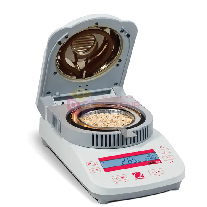Ohaus MB23 Tester di umidità analitica di base Misuratore di umidità Analizzatore da laboratorio Riscaldamento a infrarossi Grano Capacità 110 g RS232