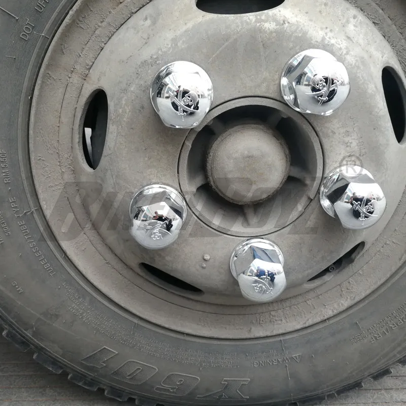 6 Stks 41mm Truck Band Bescherming Wiel Nuts Covers Nut Caps Hub Schroefbeschermer Stofbewijs Bolt Rim