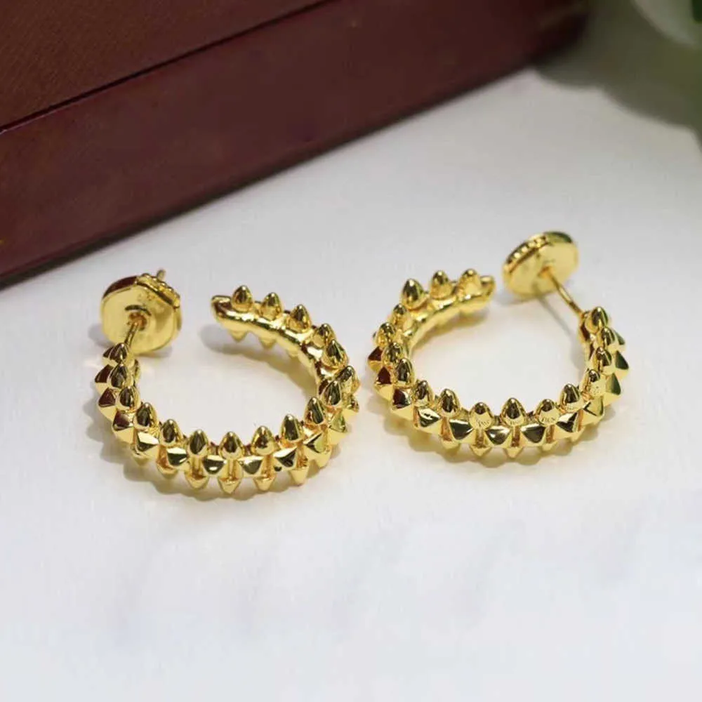 Modemerk Luxe Nieuwe Gouden Klinknagel Nagel Oor Ring vrouwen Oorbellen Straat Prachtige Stijl Kralen Beweegbare Verkopen Jewelry3167