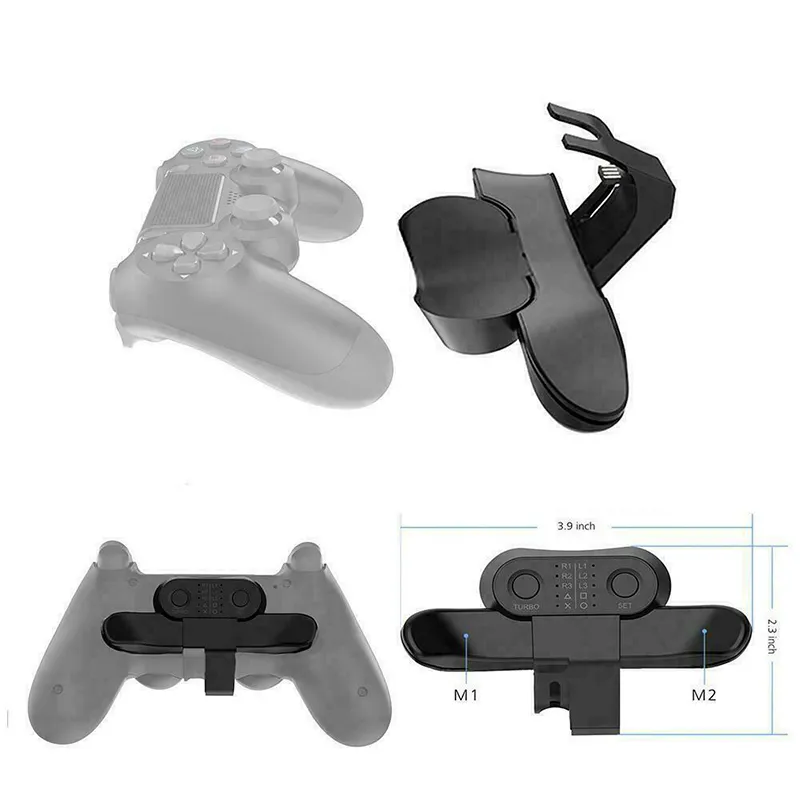 Extended Gamepad Back Attachment Joystick Rear Button With Turbo Key Adapter Game Controller Accessories