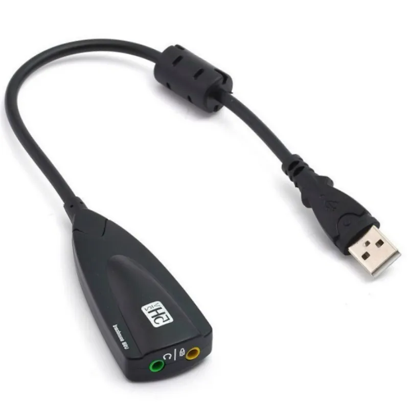 Externe USB -geluidskaart 7.1 kanaal 3D audio -adapter 3,5 mm headset vervanging voor pc -bureaubladnotitieboekje