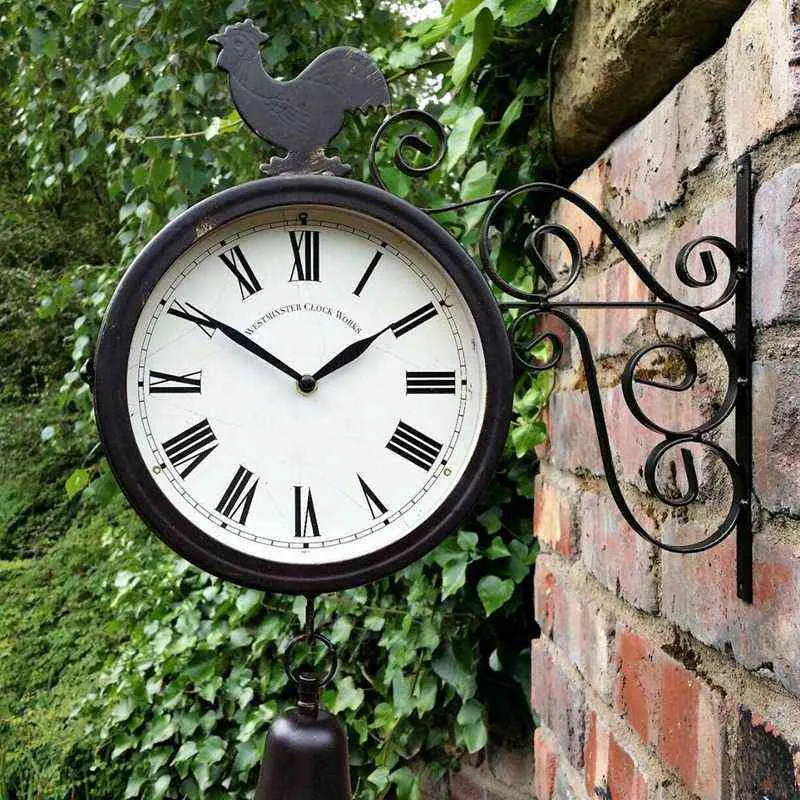 Outdoor Garden Wall Station Clock Double Sided... From Liancheng09, $37 ...