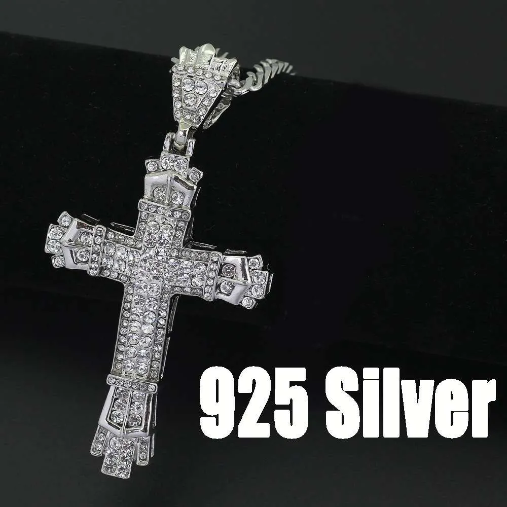 Link Hip Hop Cross Popular Diamond Studded Pendant Men039S Naszyjniki 2872964