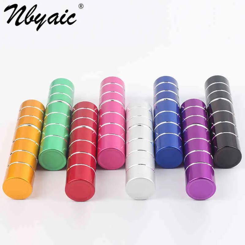 NBAIC 100 sztuk Perfumy Sub-butelka 10ml Jasny Silver Paski Okrągły Aluminium Shell Butelka Szklana Liner Spray Butelka Pusta butelka