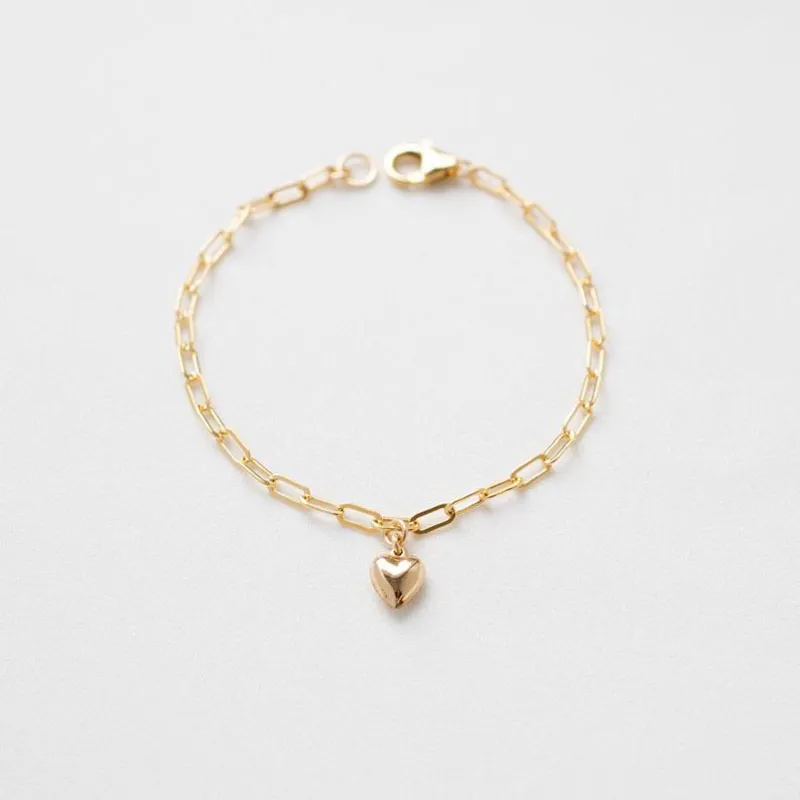 Bracelet en forme de coeur rempli d'or bijoux faits à la main breloques Boho bracelets de cheville Vintage pour femme cadeau de demoiselle d'honneur