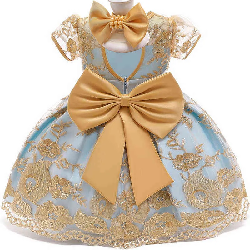 Pierwsza sukienka urodzinowa dla 1 2 -letniej dziewczynki koronkowa impreza księżniczka sukienka Bożego Narodzenia Kostium Nowonarodzony Dziecko 1. Suknia chrzestna G111552278