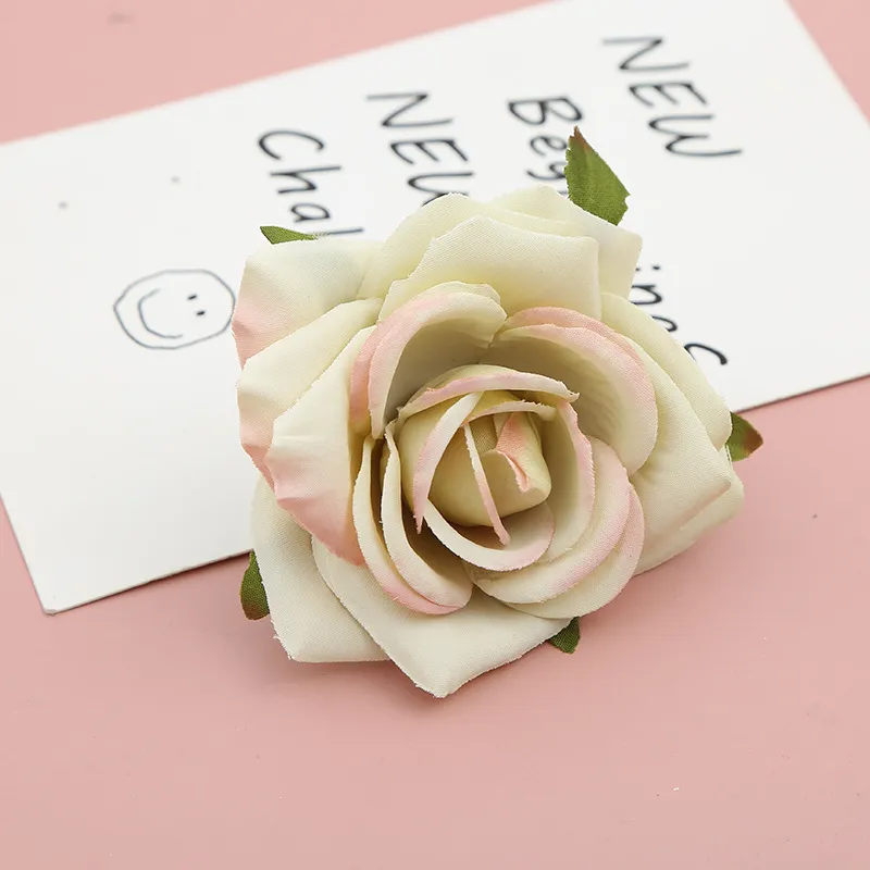 Walentynki Dekoracyjne Kwiaty Rose Curls Kwiat Głowy Morsage Jedwabiu Kwiat Głowy Wedding Loose Układ Kwiatowy Sztuka