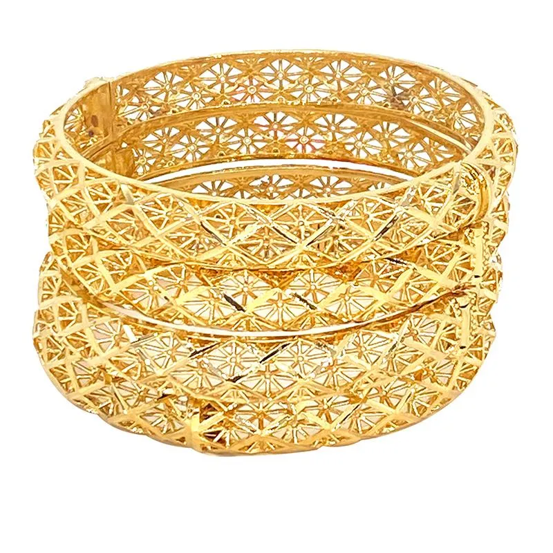 Bracelet Dubai bracelets pour femmes 24K éthiopien afrique mode or couleur arabie saoudite mariée mariage Bracelet bijoux cadeaux 252H