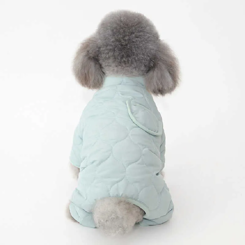 Valp liten hund jumpsuit högkvalitativ varm hund kläder vinter husdjur kappa outfit yorkshire pommeranian bichon poodle dog kläder 211007