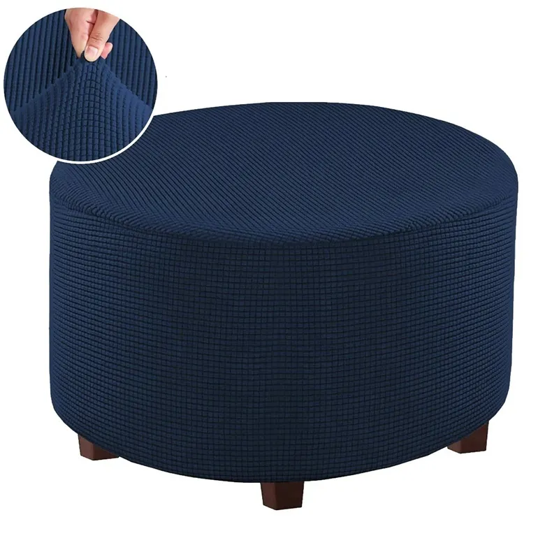 Tabouret rond pouf couverture lavable repose-pieds protecteur amovible repose-pieds chaise housse pour salon chambre canapé couvre 220302