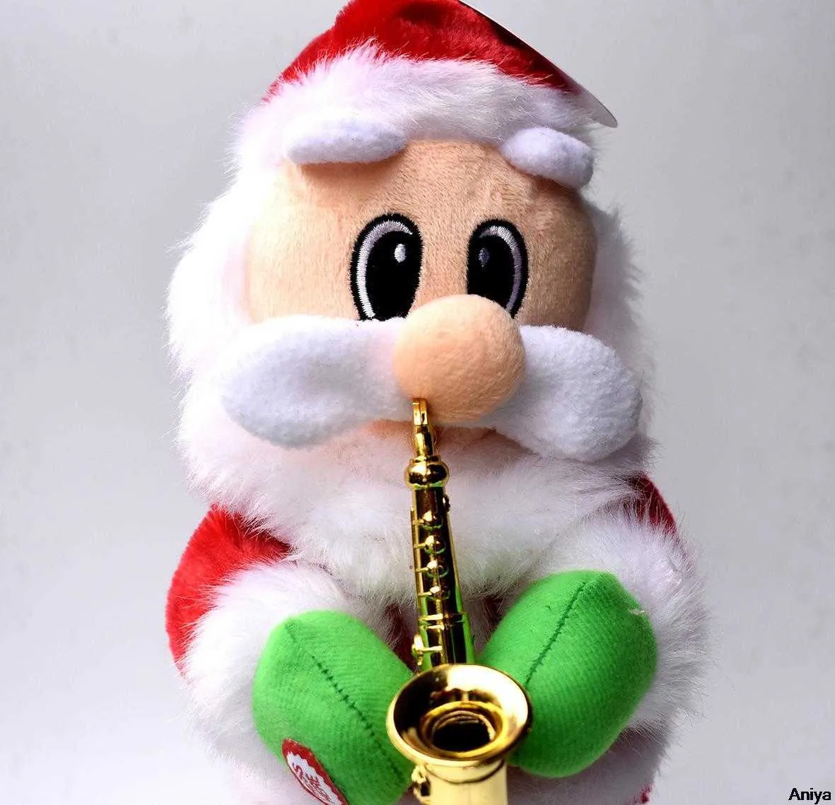 Twisting Dancing Babbo Natale 30cm Bambola elettrica Regalo di Natale Decorazione domestica bambini Navidad para el hogar Anno di Natale 211019