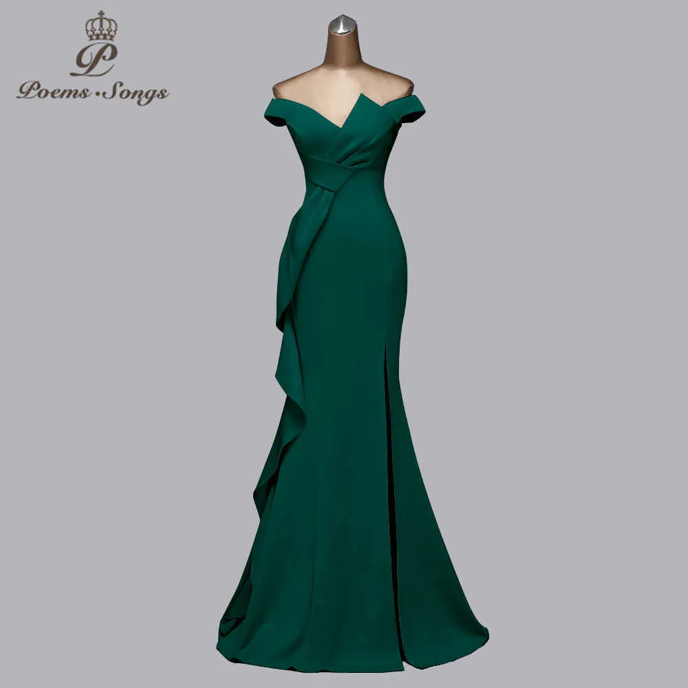 Beautiful candy color evening dresses gree dress prom dresses mermaid vestidos de fiesta de noche women dress elegant 210719