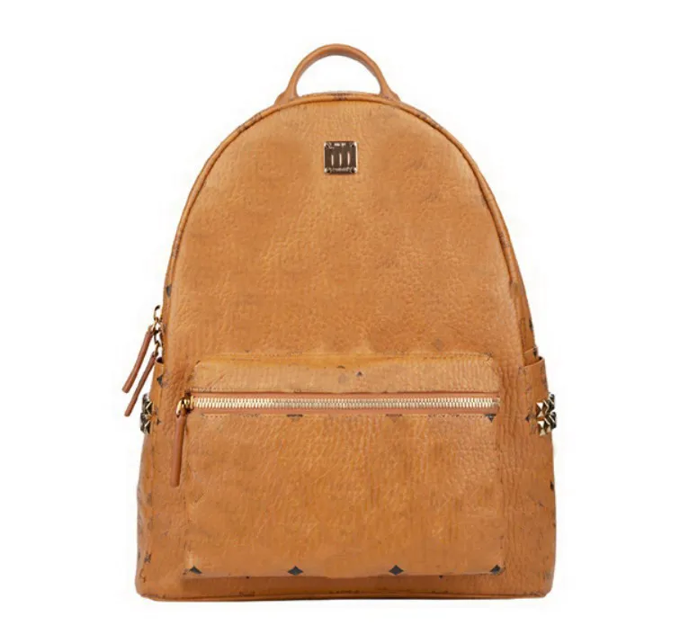 Leather student travel Backpack High Quality men women rivet famous handbag Designer Girl boy Fashion School Bags253x