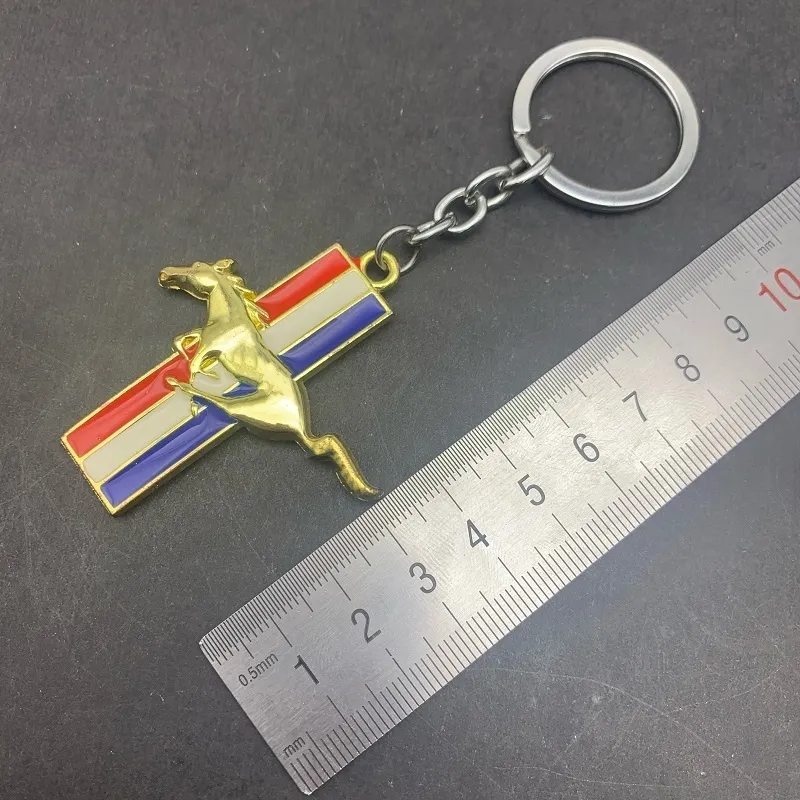 Whole Finish Pony Horse Key Chain Fob Ring Keychain for Mustang Gt 5009189002