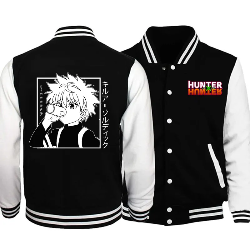 2020 аниме Hunter X Hunter kawaii killua Куртка Бейсбольное пальто Униформа Толстовка унисекс Толстовка с длинным рукавом Y0319