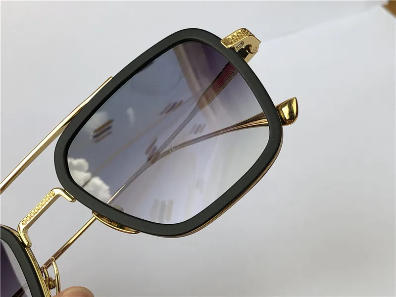 modedesign man solglasögon 006 fyrkantiga ramar vintage popula stil UV 400 skyddande utomhusglasögon med case245k