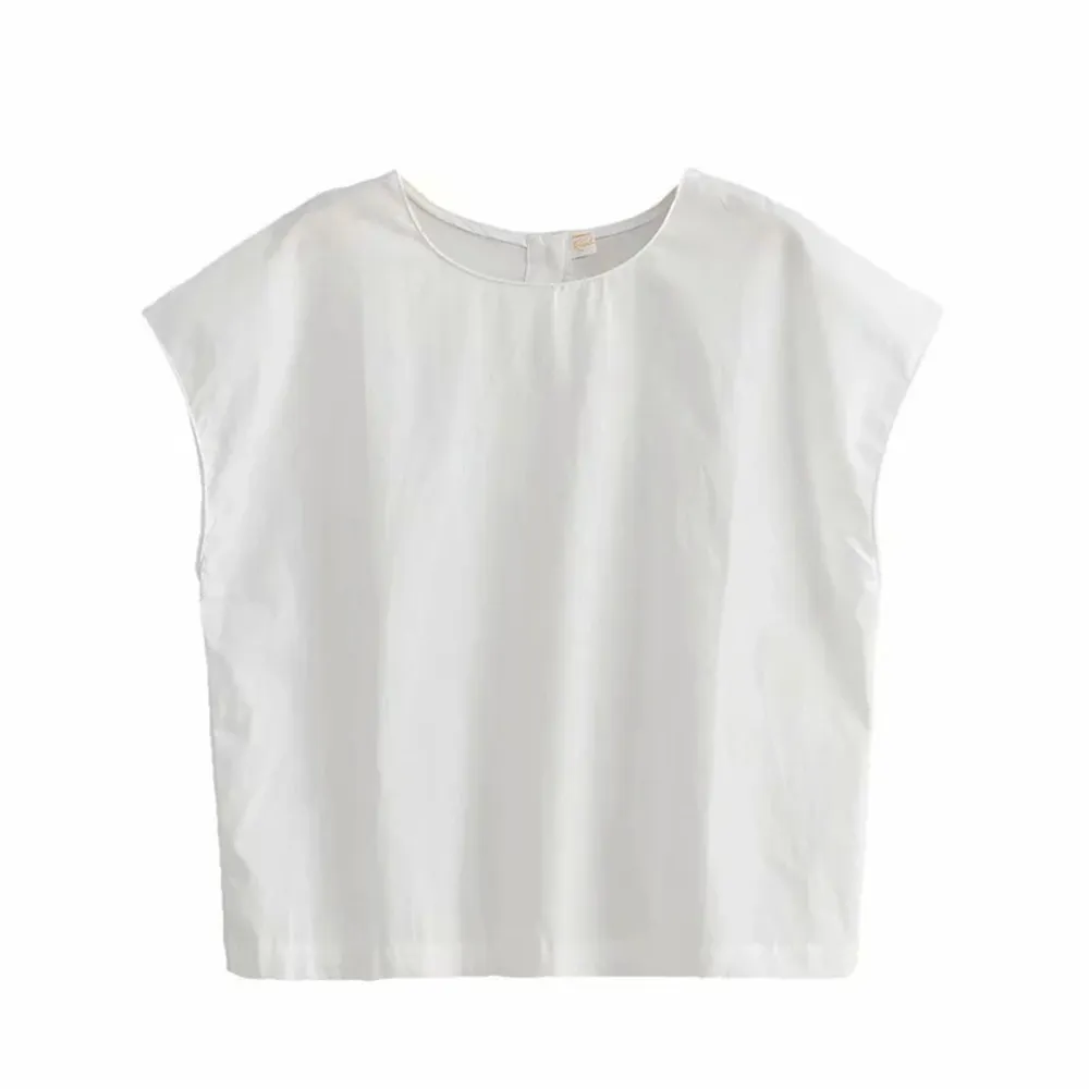 BBWM été femmes T-shirt décontracté sans manches gilet dos ample simple boutonnage Design à la mode Style 210520