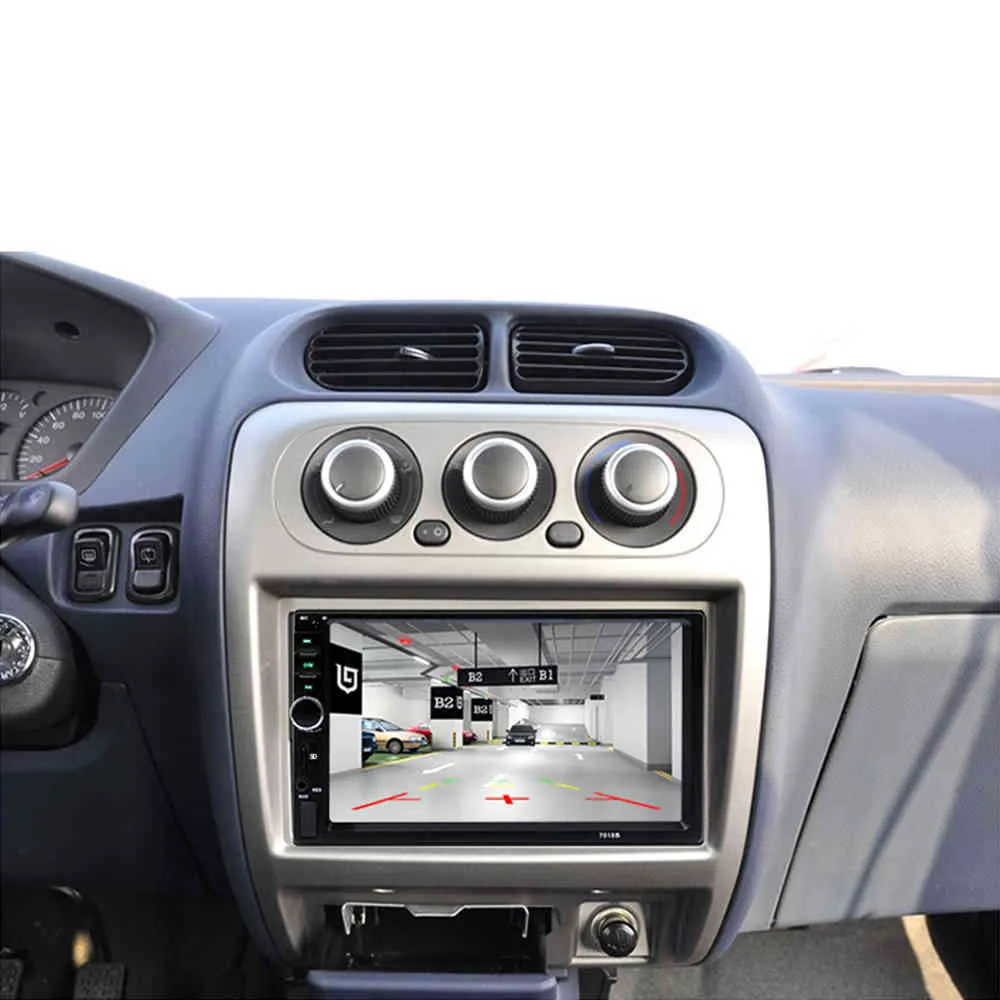 Podofo 2 DIN-auto Multimedia Autoradio Stereo 7 