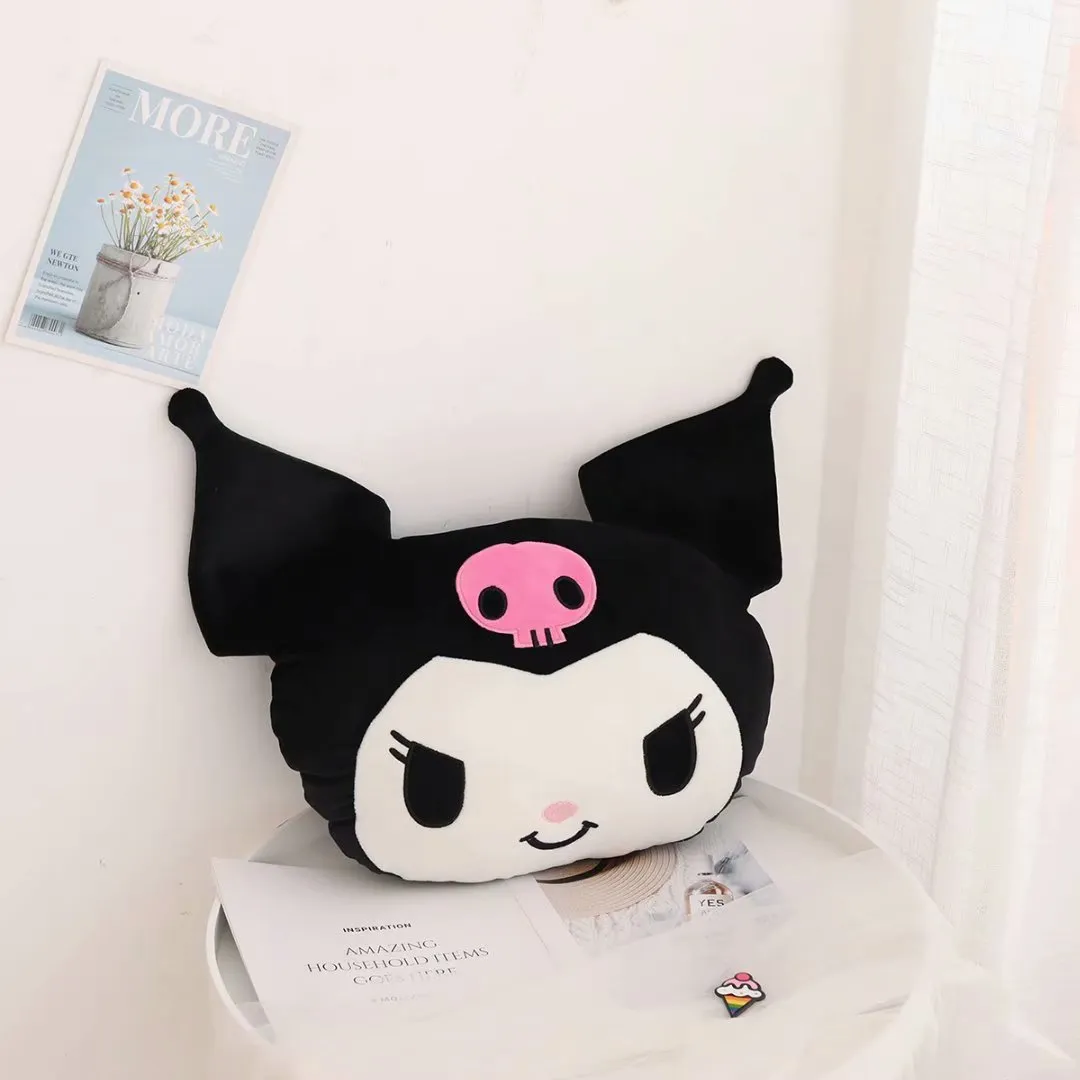 Новая плюшевая декоративная подушка Kuromi Melody Kawaii, обнимающая аниме, мягкие игрушки, изысканные подарки для девочек282T