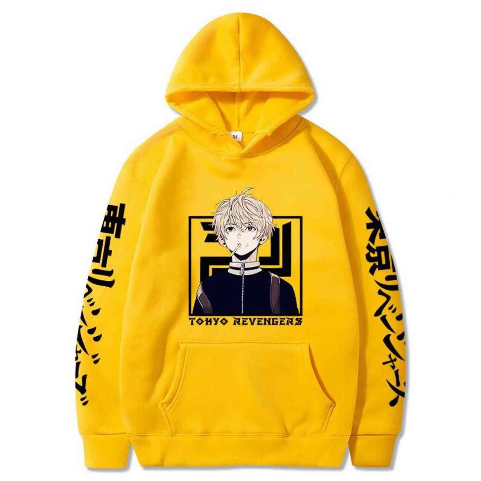 Anime Tokyo Revengers Mikey Draken Sweat à capuche Men de sweat lâche décontracté Unisexe Sweat Hip Hop Pullover Male Harajuku Hoodie Y211118