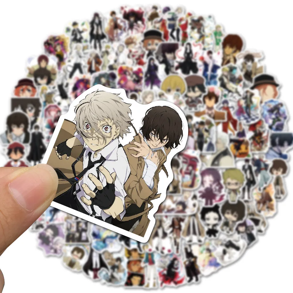 Araba Sticker 10/50 / 100 adet Bungou Stray Köpekler Anime Etiketler Çocuklar için Dizüstü Telefon Kılıfı Gitar Kaykay Graffiti Karikatür Vinil Çıkartmaları Bombası