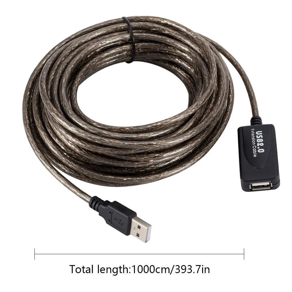 USB 2.0 Uzatma Kablosu Aktif Kablo Tekrarlayıcı Erkek - Kadın Yüksek Hızlı Tel Dizüstü Bilgisayar PC 3M/5m/10m