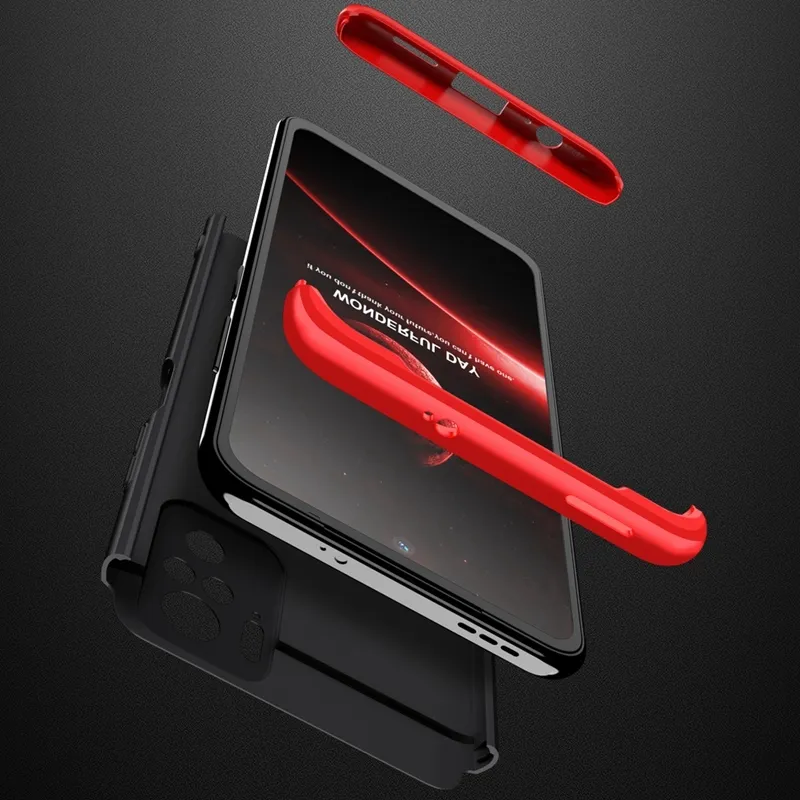 Telefon Kılıfları Xiaomi Redmi Not 10 Pro Max 10s Sert PC Arka Kapak 3 1 in 1 ile Metal Parmak Yüzük Standı Kabuk Poco M3 Pro